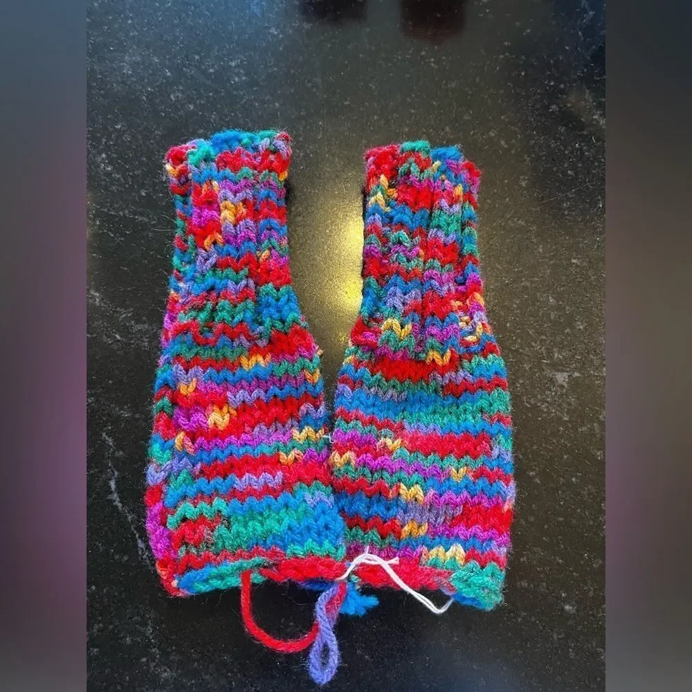 One of a kind- LIMITED EDITION Knit Hand Arm warmers Fingerless gloves mittens